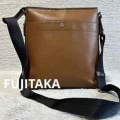 FUJITAKA フジタカ　ショルダーバッグ　メンズショルダーバッグ　ブラウン