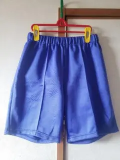 青 ハーフパンツ 後ろポケット付き