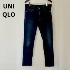 【最終処分お値下げ❗️】 ユニクロUNIQLOブルースリムフィットデニムパンツ32