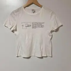 フィガロ パリ Fロゴ クロップドTシャツ ホワイト