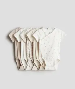 H&M ベビー肌着セット 0-1M コットンボディスーツ5枚セット