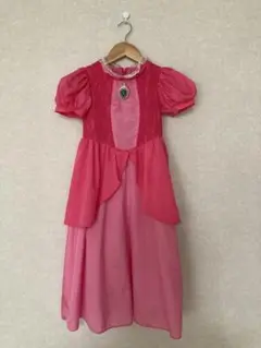 ピーチ姫　ドレス　キッズ　120cm ピンク　マリオ　ユニバ　コスプレ