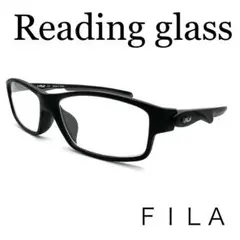 人気のFILAブランド　スポーティデザインで掛け心地◎ マットブラック　老眼鏡
