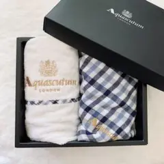 Aquascutum アクアスキュータム クラブチェック柄 タオル2点セット