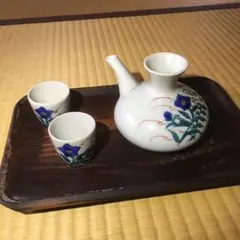 40.【九谷焼 雄山】ミニチュア　香炉 花瓶型　（陶器製）置物　3点セット 40.【九谷焼 雄山】ミニチュア 香炉 花瓶型 （陶器製）置物 3点