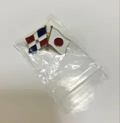 ドミニカ共和国国旗友好ピンバッジ（ドミニカ共和国×日本）