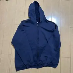 古着　Carhartt　カーハート　フルジップパーカー　ネイビー　２ＸＬ
