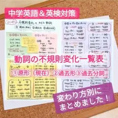 【中学英語＆英検対策】動詞の不規則変化一覧表【原形（現在）・過去形・過去分詞】