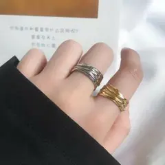 k30 最安値セール☆2個セット☆指輪 ゴールド シルバー☆ペアリング H64