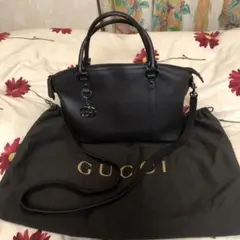 極美品 グッチ GUCCI レザーハンドバッグ