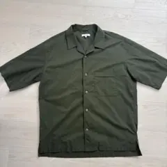 GLOBAL WORK エアかるシャツ XL オリーブ　5部袖