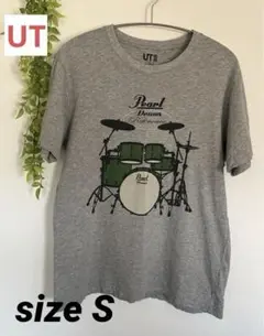 UT UNIQLO ユニクロPearl Drums パール　Tシャツ　グレーS