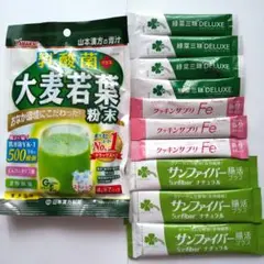 大麦若葉粉末 緑菜三昧DELUXE クッキンサプリFe サンファイバー腸活プラス