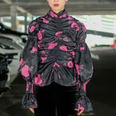 fetico Floralprintgathered blouse litmus