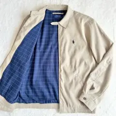 極美品◎現行 ポロラルフローレン バイスイング ジャケット ベージュ ホースロゴ
