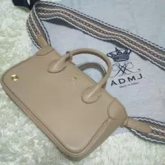 極美品♪ADMJ 牛革マイクロミニトート バッグ ベージュ 完売品
