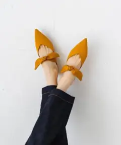 TAEKO HIGASHIHARA×GRISE サテンリボンミュール