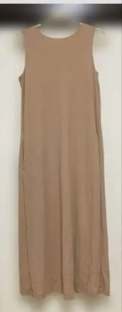 ジョイントワークス　バックシフォンプリーツロワンピース ベージュ×オフホ