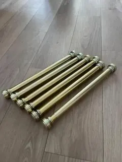ゴールド カーテンポール 突っ張り棒 6本セット 約24.5cm～42㎝