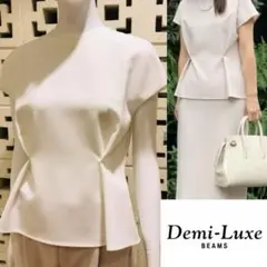 【美品】 Demi-Luxe BEAMS タックペプラムプルオーバー