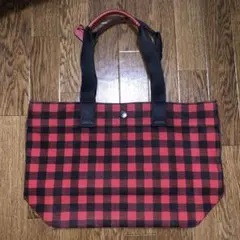 COACH コーチ チェック柄トートバッグ ファブリック