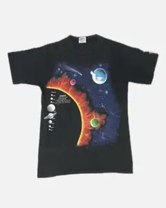 宇宙　太陽系　Tシャツ　usa製 90s 国立宇宙　総柄