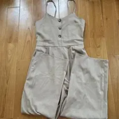 ベージュ サロペット Mサイズ