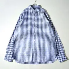 近年モデル　ポロラルフローレン　長袖シャツ　ギンガムチェック　マルチポニー　美品