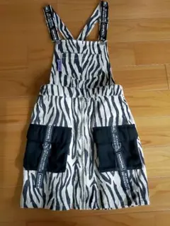 ANAP GIRL ゼブラ柄サロペットスカートM