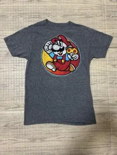 スーパーマリオ Tシャツ グレー　古着
