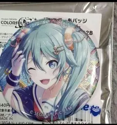 プロセカ　グリッター缶バッジ　32B　初音ミク