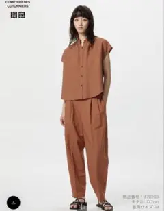 UNIQLO ユニクロ コントワードコトニエ リネンブレンドバレルレッグパンツ