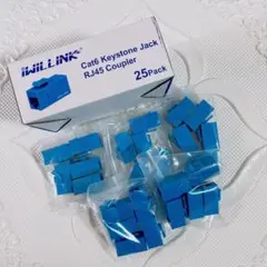 iwillink RJ45 Cat6 キーストーンカプラー 25個パック