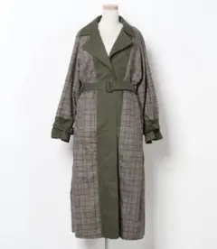 ameri vintageアメリヴィンテージリバーシブルチェックトレンチコート
