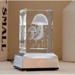 【新品未使用】ERWEI 3D クラゲ クリスタル スノードーム LEDライト