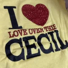 CECIL McBEE イエロー 半袖Tシャツ