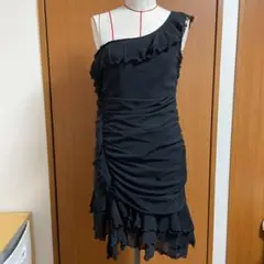 カッコかわいいワンショルダー 結婚式 女子会パーティードレスカッコかわいい