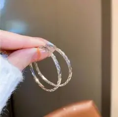 大人気♡　レディース　シルバー　シンプル　ピアス　フープ　リング　トレンド