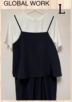 GLOBAL WORK ＊冷感サロペ＊TシャツSET