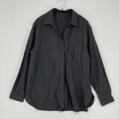 UNIQLO ユニクロ ダークグレー 長袖シャツ XLサイズ