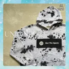 匿名配送 UNION76 長袖 プリントパーカー 裏起毛 スプラッシュ柄