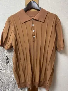 ニットポロ　オレンジ