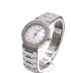 【BVLGARI】ブルガリ 時計 ’12Pダイヤモンド’ ピンクシェル☆極美品☆