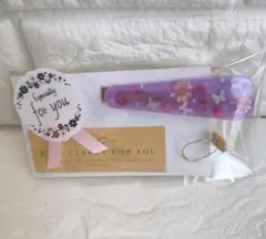 秋の々パープルレジンヘアクリップ　おまけのリング ドライフラワー　 ハンドメイド