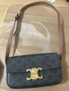 CELINE ショルダーバッグ クロード / トリオンフキャンバス&カーフスキン