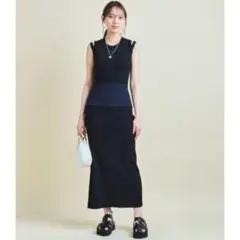 美品★ 【マイストラーダ】 コルセットラブワンピース (M) ニットワンピース