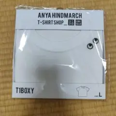 ユニクロ アニヤハインドマーチ T1BOXY L ボクシーT ホワイト