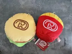 ドムドムバーガー　ぬいぐるみがま口　ハンバーガー＆ポテト