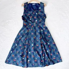 【極美品】ポエティック POETIQUE ワンピース ロング チェック チェリー