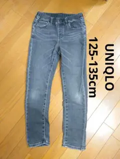 グレー ストレッチデニム 125-135cm ユニクロ